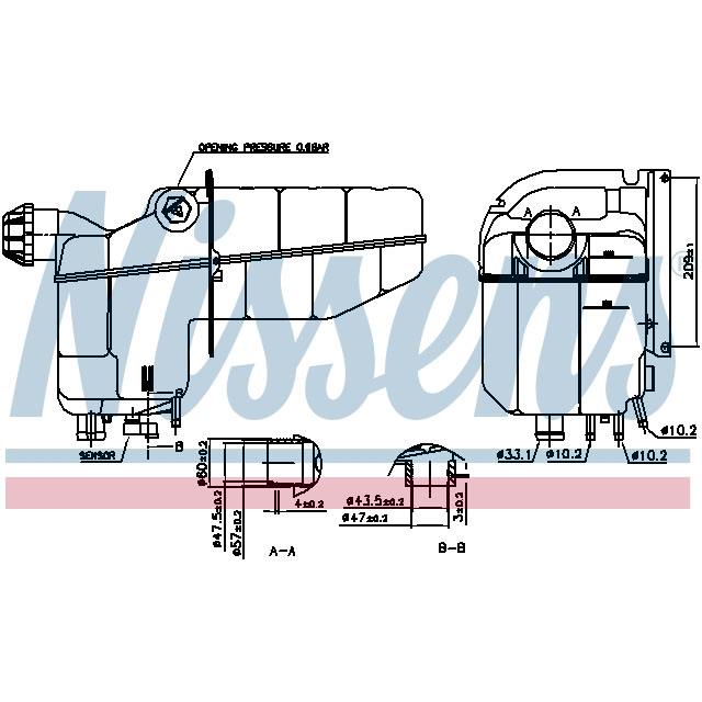 996020 NISSENS EXPANSION TANK TO SUIT SCANIA