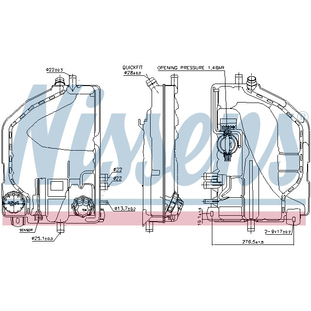 996022 NISSENS EXPANSION TANK TO SUIT MERCEDES