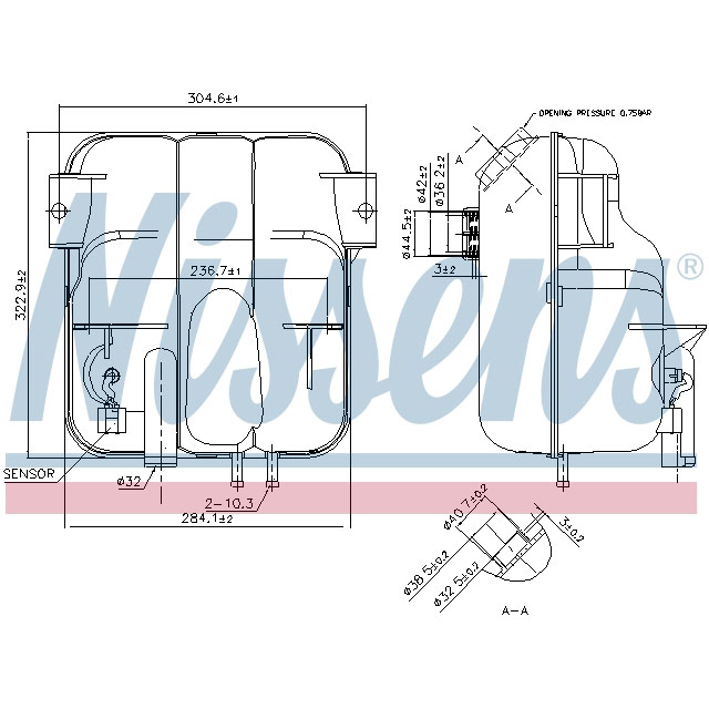 996023 NISSENS EXPANSION TANK TO SUIT VOLVO