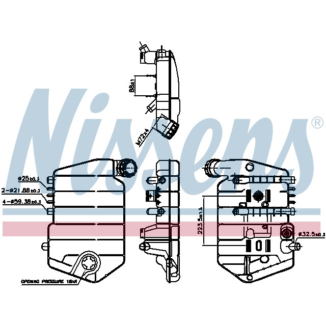 996024 NISSENS EXPANSION TANK TO SUIT DAF