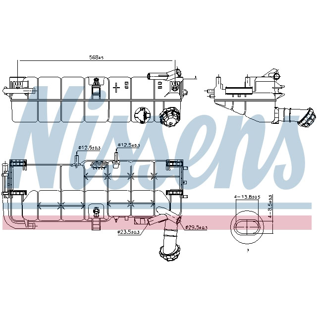 996028 NISSENS EXPANSION TANK TO SUIT MERCEDES