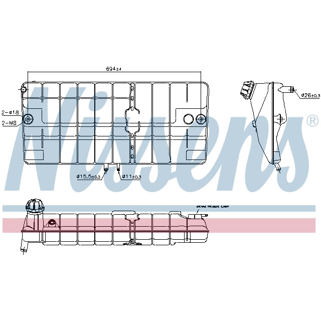 996030 NISSENS EXPANSION TANK TO SUIT BUS