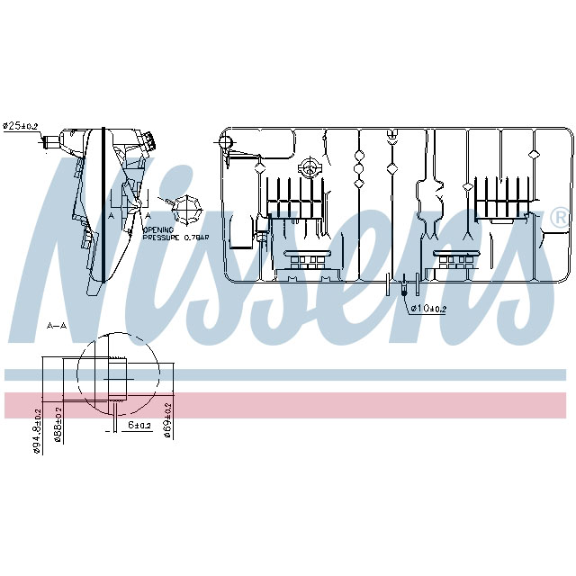 NISSENS EXPANSION TANK TO SUIT MAN