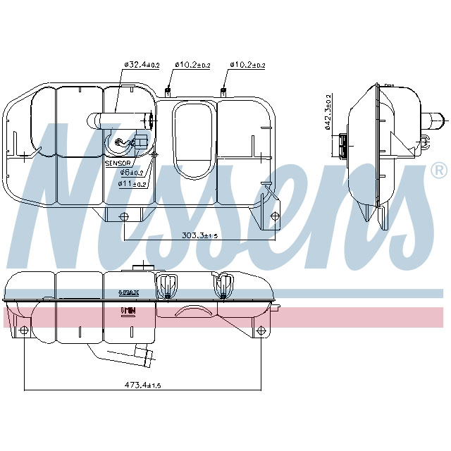 NISSENS EXPANSION TANK TO SUIT VOLVO