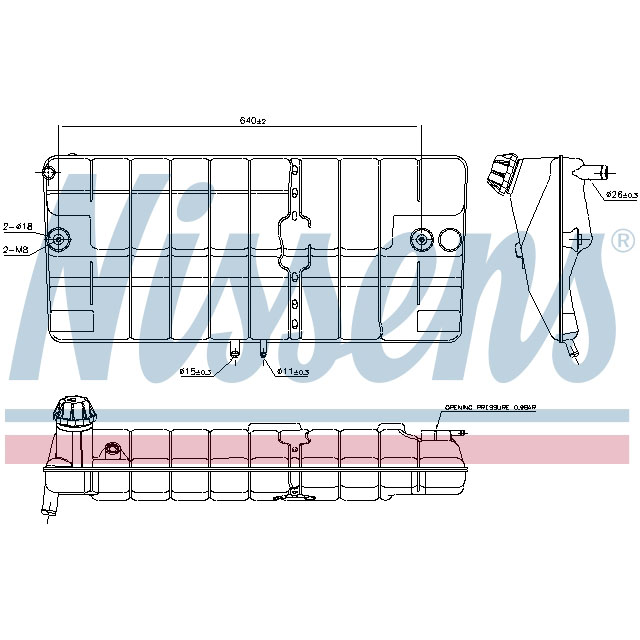 NISSENS EXPANSION TANK TO SUIT MAN