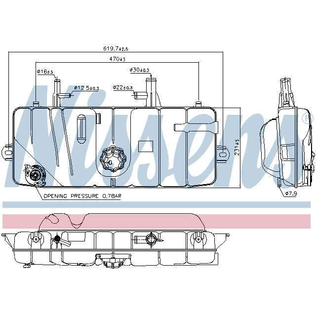 NISSENS EXPANSION TANK TO SUIT MERCEDES