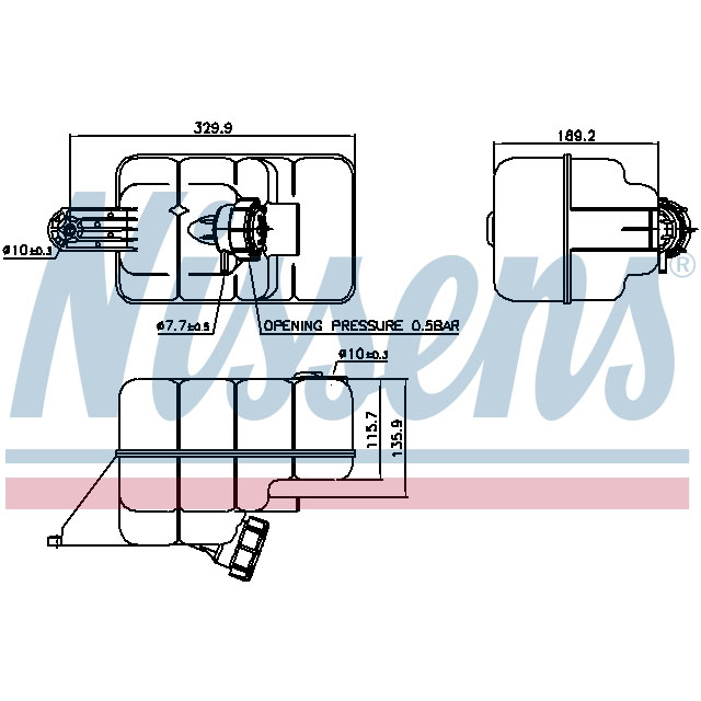 NISSENS EXPANSION TANK TO SUIT IVECO