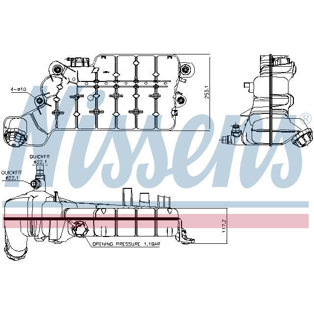 NISSENS EXPANSION TANK TO SUIT MAN