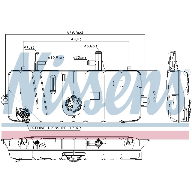 NISSENS EXPANSION TANK TO SUIT MERCEDES