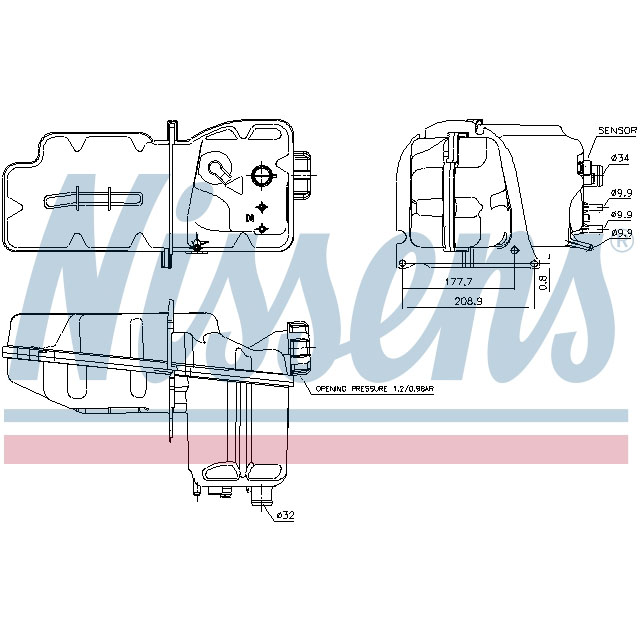 996050 NISSENS EXPANSION TANK TO SUIT SCANIA