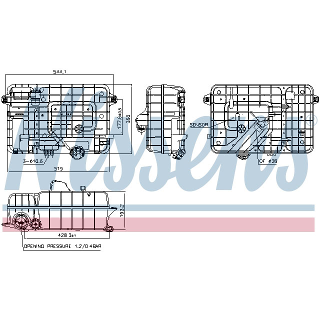 NISSENS EXPANSION TANK TO SUIT MERCEDES