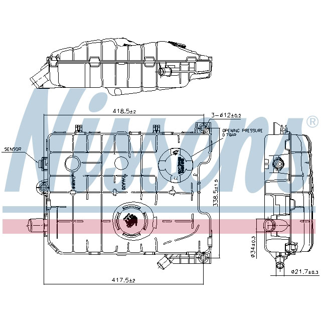 NISSENS EXPANSION TANK TO SUIT RENAULT