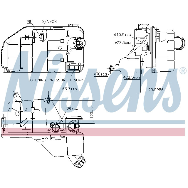 NISSENS EXPANSION TANK TO SUIT MERCEDES