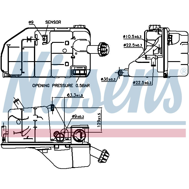 NISSENS EXPANSION TANK TO SUIT MERCEDES