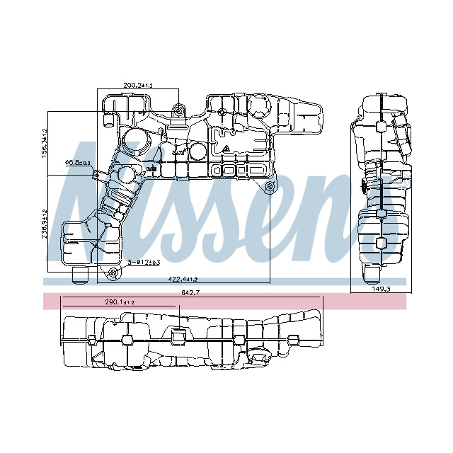 NISSENS EXPANSION TANK TO SUIT RENAULT