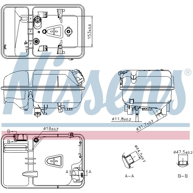 NISSENS EXPANSION TANK TO SUIT DAF