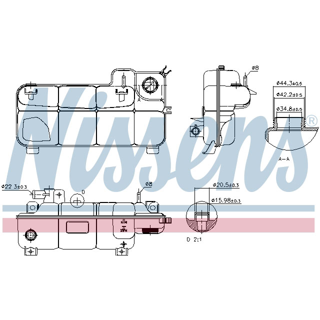 NISSENS EXPANSION TANK TO SUIT IVECO