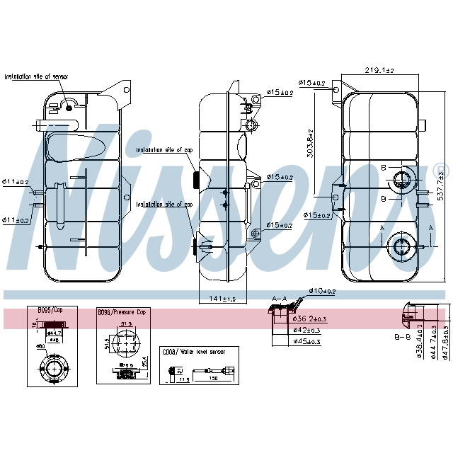 NISSENS EXPANSION TANK TO SUIT VOLVO