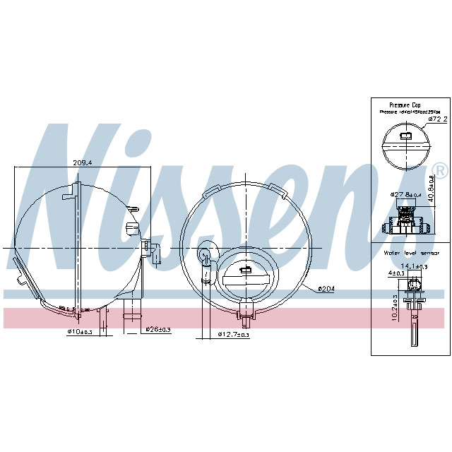 NISSENS EXPANSION TANK TO SUIT MERCEDES