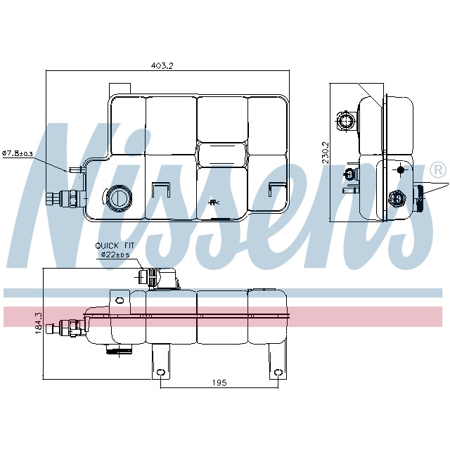 996260 NISSENS EXPANSION TANK TO SUIT IVECO