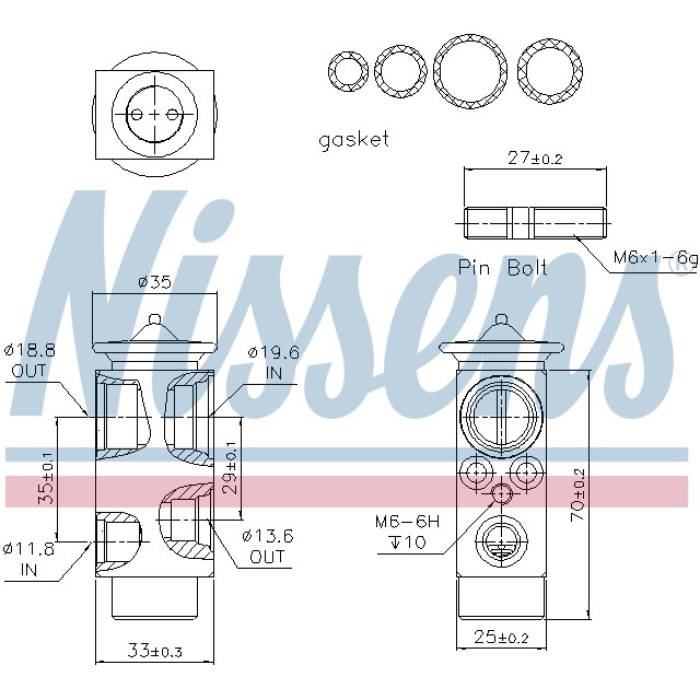 NISSENS EXPANSION VALVE TO SUIT MERCEDES