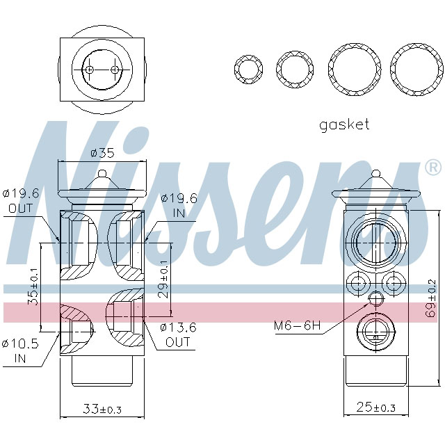 NISSENS EXPANSION VALVE TO SUIT MERCEDES