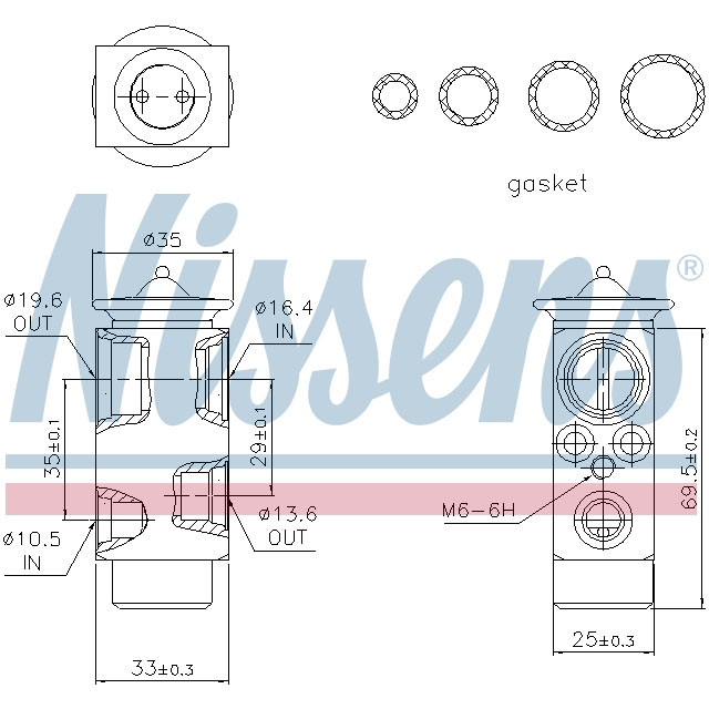 NISSENS EXPANSION VALVE TO SUIT VOLVO