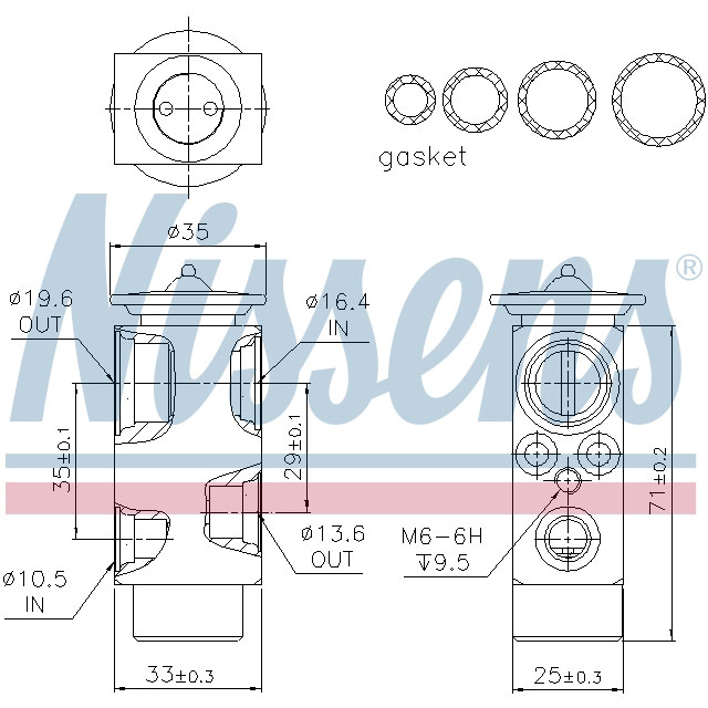 NISSENS EXPANSION VALVE TO SUIT VOLVO