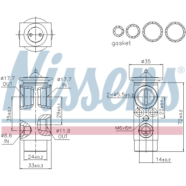 NISSENS EXPANSION VALVE TO SUIT VOLVO