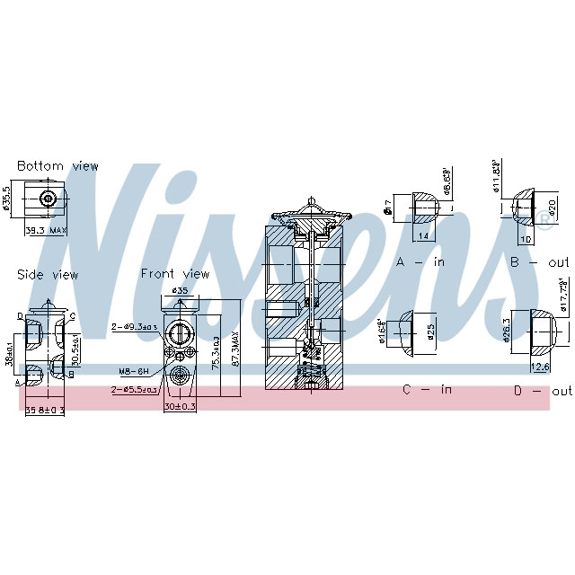 NISSENS EXPANSION VALVE TO SUIT LCV