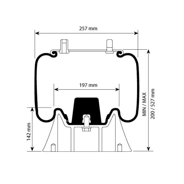 AS1015 AIRSPRING ASSY (ASK050) WEWELER UCUK Truck, Trailer, Lorry
