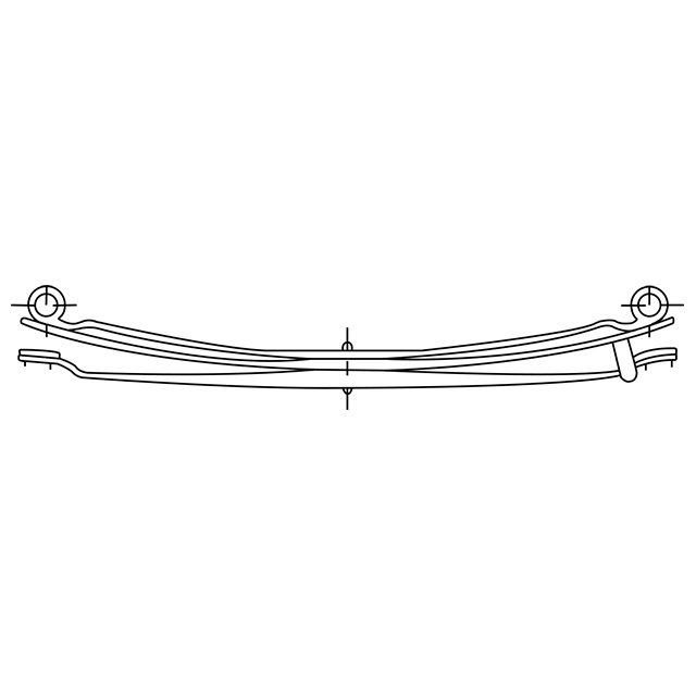 Rear multi leaf spring