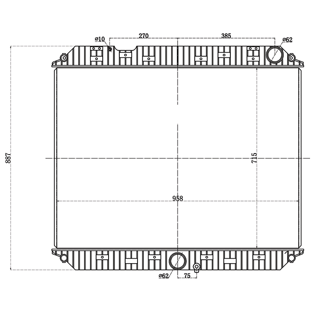 RADIATOR ASSEMBLY WITHOUT FRAME