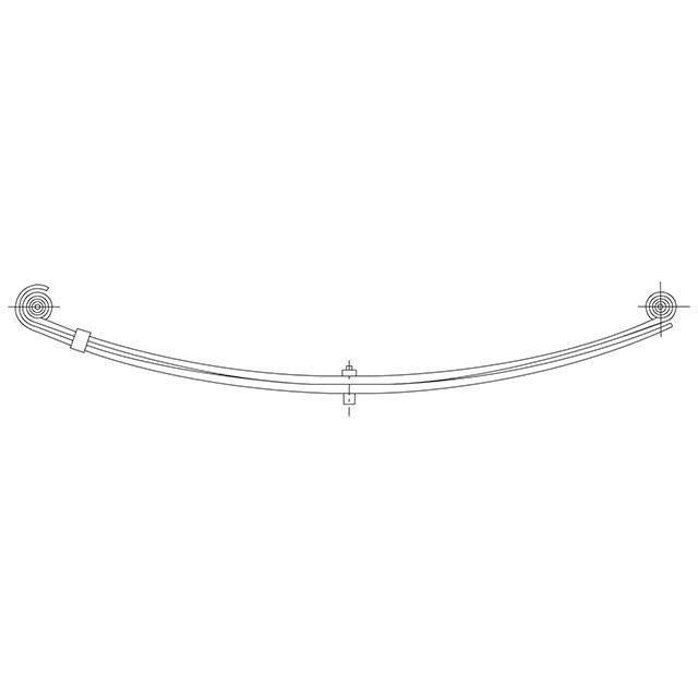 SCRS0013 Leaf Spring Front 2 Leaf UCUK Truck, Trailer, Lorry, Van