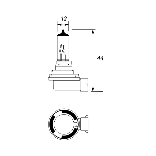 H11 Spotlight Bulb 24v 70w PGJ19-2