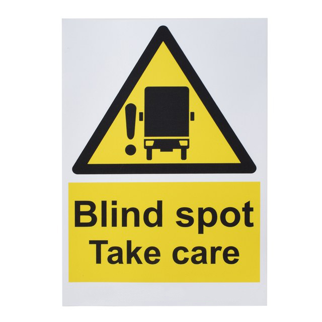 Blind Spot Warning Signage Self Adhesive