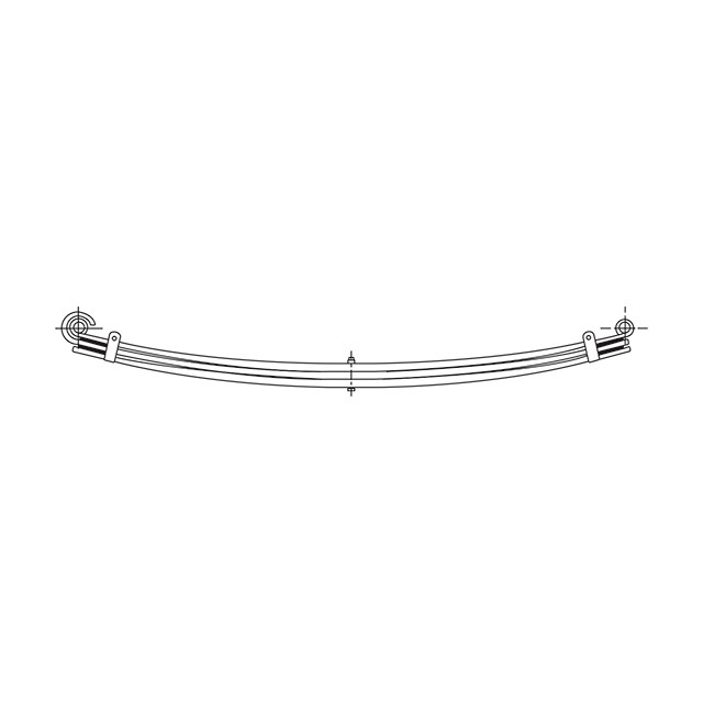 VLRS0017 FRONT MULTI LEAF SPRING UCUK Truck, Trailer, Lorry, Van