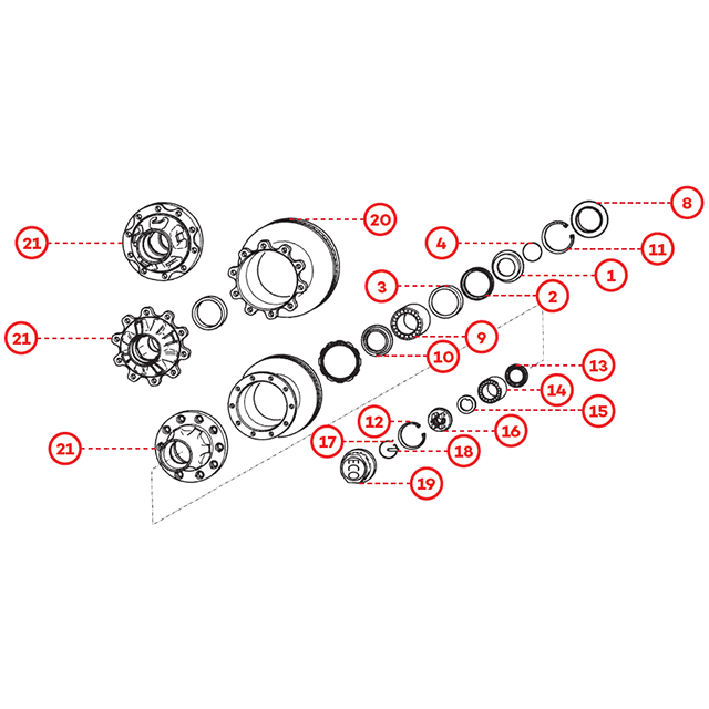BPW SB4345 Eco 10 Tonnes (with Seal in Thrust Washer)