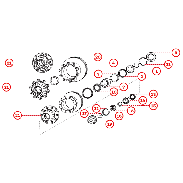 BPW SB4345 Eco 8-9 Tonnes (with Seal in Thrust Washer)