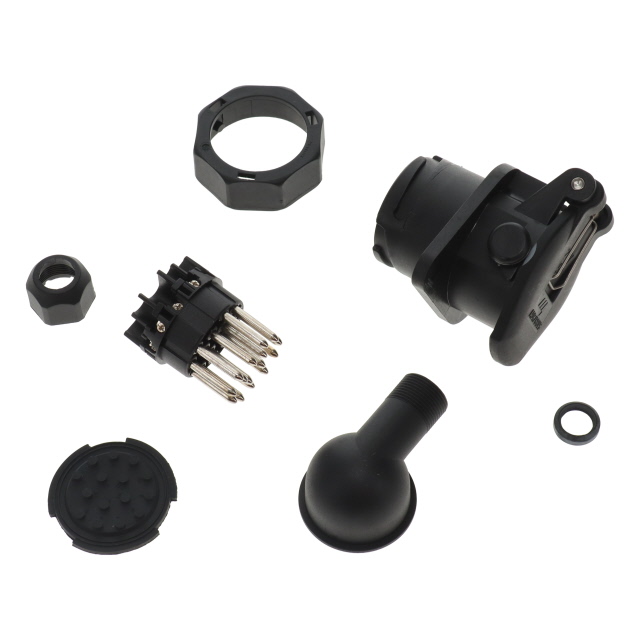 15 PIN 24V SOCKET (SCREW TERMS) BAYONET 90 DEGREE REAR SECTION