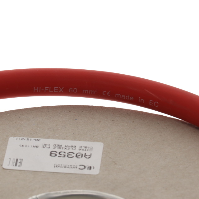A0359 Extra Flexible Red 10m Battery Cable 60mm