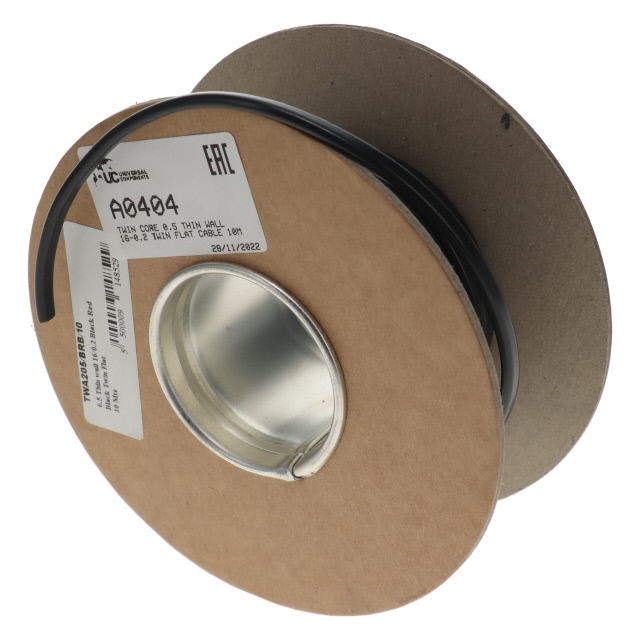 A0404 Twin core 0.5 thin wall 16-0.2 twin flat cable 10M