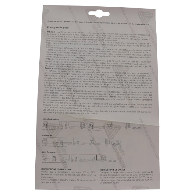 A0681SA Blind Spot Sign 'Angles Morts'