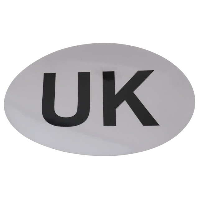 UK Rear Sticker for European Travel