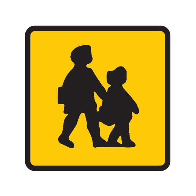 SCHOOL BUS SIGNS SET C/W SUCKERS