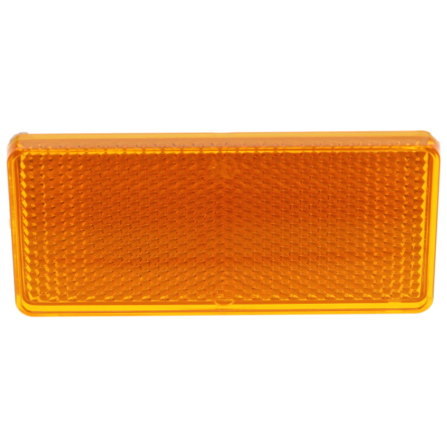 Oblong Amber Reflector 94x44mm Self Adhesive