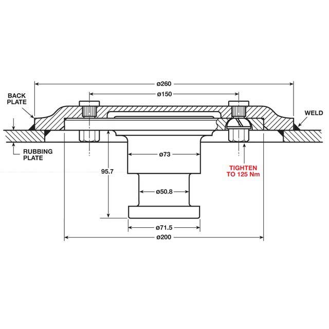 A0880 KING PIN BOLT ON