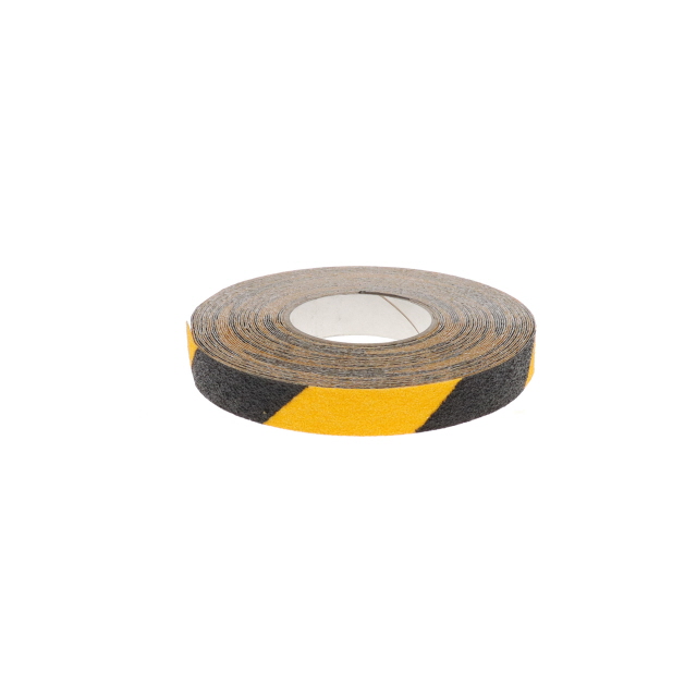 A0951 25mm Yellow and Black Abrasive Tape 18m