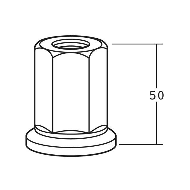 WHEEL NUT I.S.O 32A/F CLOSED