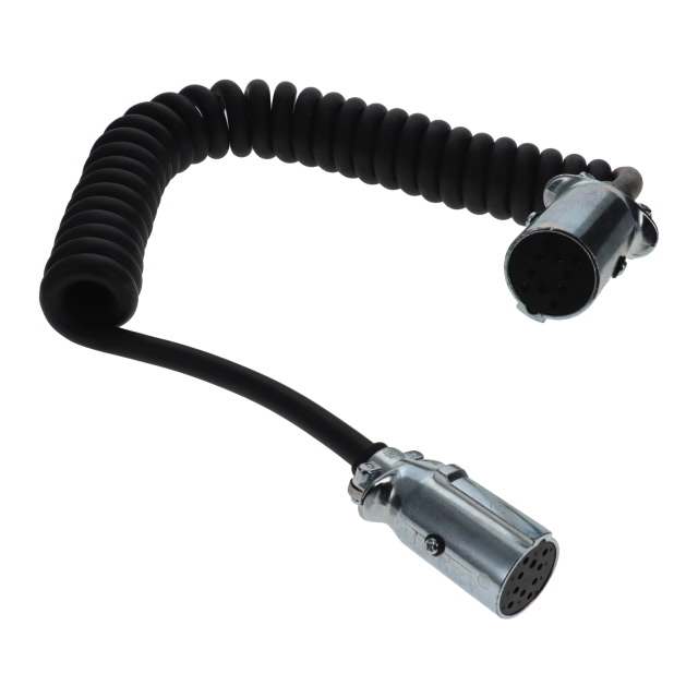 Elec Coil 10 Core C/W Metal Plugs 3Mtr Length Black